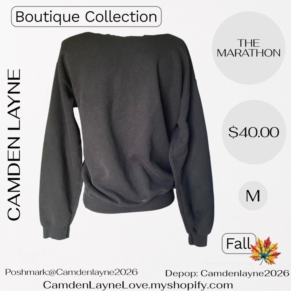 The Marathon Clothing Black and Red Sweatshirt - Picture 5 of 6